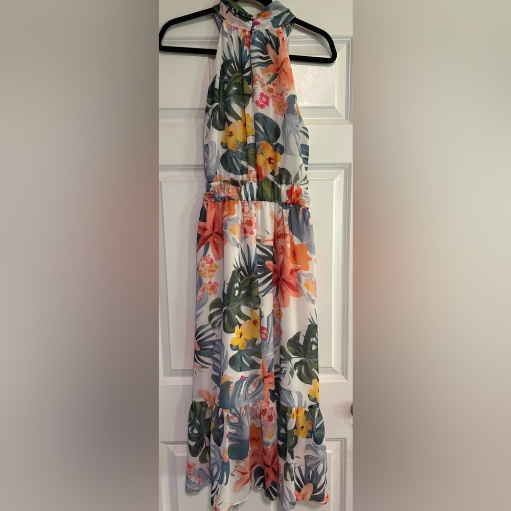 Eliza J Floral Halter Neck Dress, size 14 - Picture 6 of 8